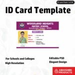 High-quality PVC ID card design template, fully editable and professional
