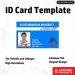 Sleek and professional company ID card design template, customizable for various needs