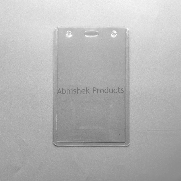 B2 CARD CASE PVC Transparent ID CARD POUCH VERTICAL 01