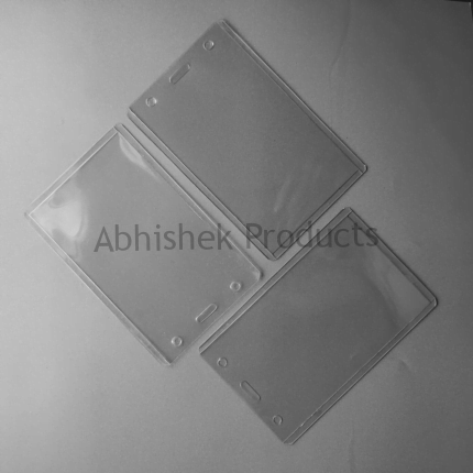 B2 CARD CASE PVC Transparent ID CARD POUCH VERTICAL 03