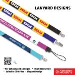 Luxury blue ID card lanyard design