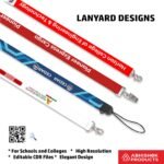 Classic stripe ID card lanyard design