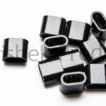 Black Plastic Sliding Wristband Closing Lock for Cloth Wristband 3