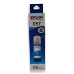 Cyan Epson Original 057 Ink Bottles for EcoTank Printers L8050, L18050, L8150 (2)