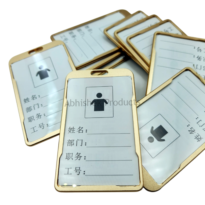 GOLD METAL ID CARD HOLDER Aluminium ID CARD BADGE TAG HOLDER (3)