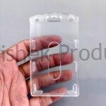 H133 Crystal Elite 54X86MM Vertical PVC Transparent ID CARD HOLDER