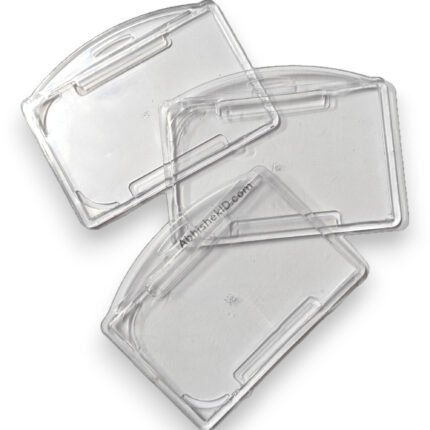 ID Card Holder H140 2H PVC ID Card Holder Crytsal Transparent Model Horizontal (5)