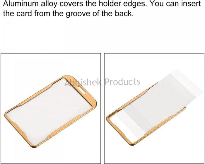 SILVER METAL ID CARD HOLDER Aluminium ID CARD BADGE TAG HOLDER (5)