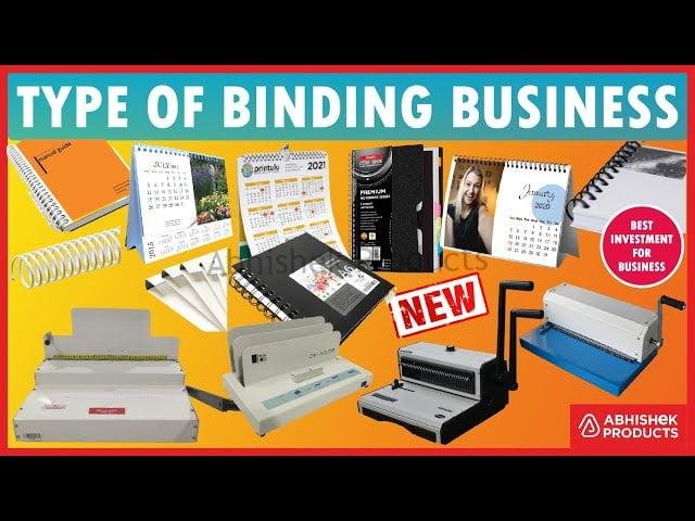 Type Of Binding Machines and Material For Growing Ur Business Buy @ abhishekid.com