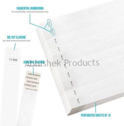 Tyvek Paper Wristband White 02