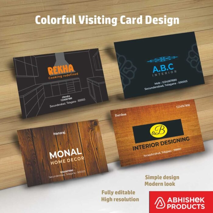 Visiting Card Design Files For Garments, Gym, Ladies Gym, Hardware, Tiles, Tiles & Hardware, Waterproofing, Bricks, Paints, (18)