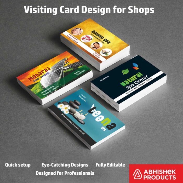 Visiting Card Design Files For , Solar, Spa Center, Tailors, Cake Shop, Tattoo, Lathe Work, Engineering Works, Metal Art (3)