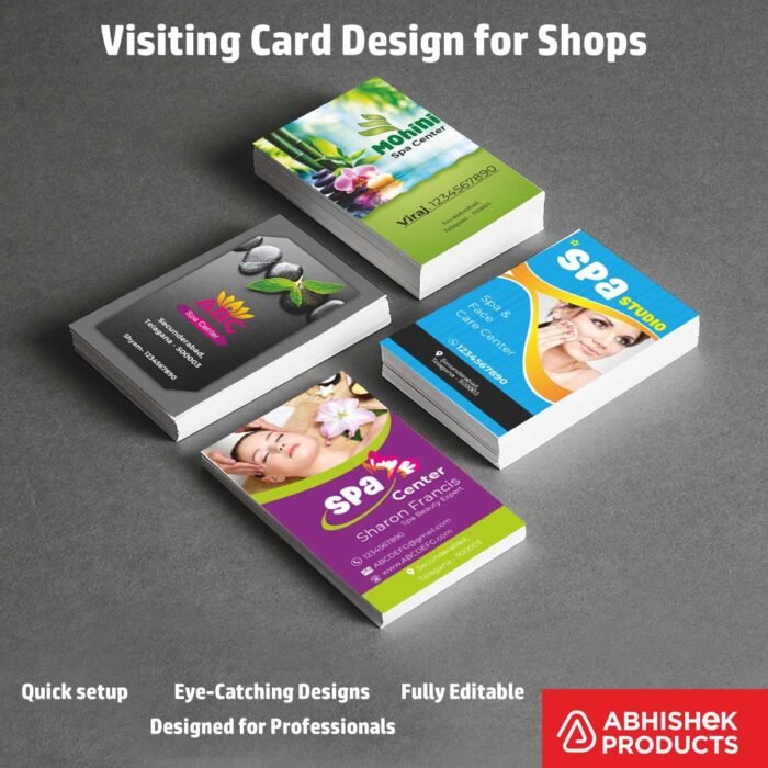 Visiting Card Design Files For , Solar, Spa Center, Tailors, Cake Shop, Tattoo, Lathe Work, Engineering Works, Metal Art (5)