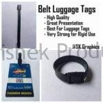 black belt luggage tag