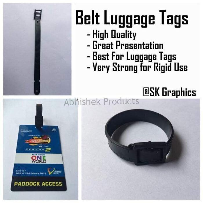 black belt luggage tag