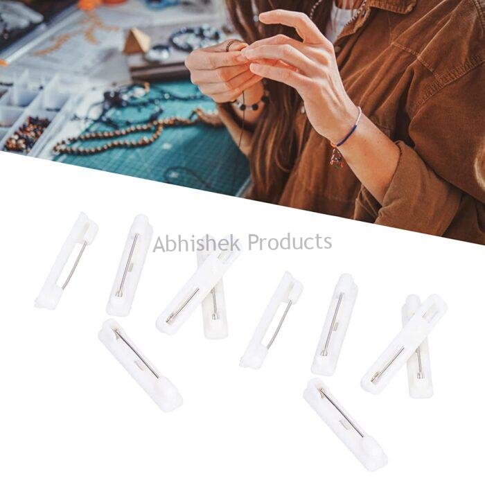 white palstic badge pins 6